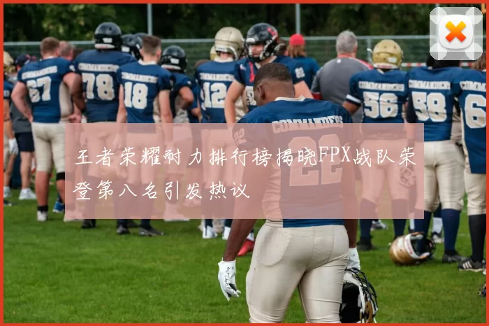 王者荣耀耐力排行榜揭晓FPX战队荣登第八名引发热议